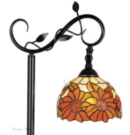 Y8327 * Vloerlamp H153cm met Tiffany kap Ø20cm Sunflowers