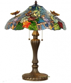 5582 *Tafellamp Tiffany H65cm Ø52cm  Flying Butterflies