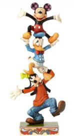 GOOFY DONALD MICKEY "Teetering Tower" H 21cm Jim Shore 4055412 * aanbieding