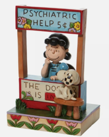Snoopy & Lucy at Psychiatric Booth H15cm Jim Shore 6008971 , retired.
