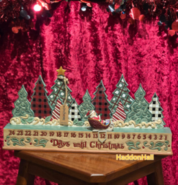 Highland Glen Countdown Calendar H20cm B42cm Jim Shore 6015450 * op voorraad