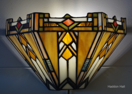 9263 * Wandlamp Tiffany B32cm schelpmodel Durban Art Deco