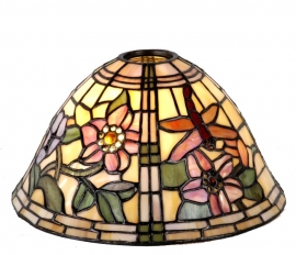 9111 * Hanglamp B90cm met 2 Tiffany kapjes Ø26cm  Garden Dragonfly