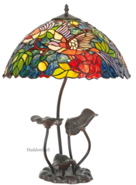 KT2666 N081 * Tafellamp H61cm met Tiffany kap Ø40cm Birds of Paradise