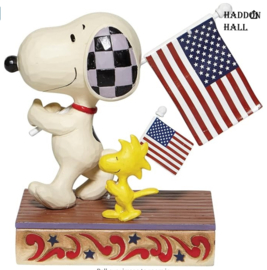 Snoopy & Woodstock Marching H12cm Jim Shore 6007960 , retired.