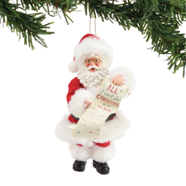 Santa Ornament H18cm "All I Want For Christmas is a Nap"  D56 6004053