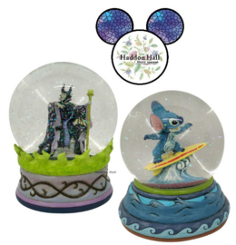 Waterbal , Set van 2 - Maleficent & Stitch - H18cm Jim Shore *