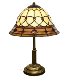 SP10007 * Tafellamp H41cm met Tiffany kap Ø25cm Bedford