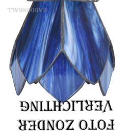 8188 * Plafonniere Afgerond met Tiffany kap Ø13cm Blue Lotus