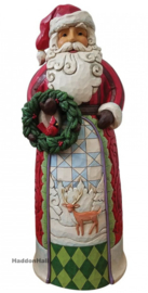 Santa Statue with Wreath H50cm Jim Shore ND4059915 retired item *