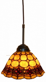 8828 *Hanglamp Tiffany Ø26cm Ketting of  Textielsnoer Victoria
