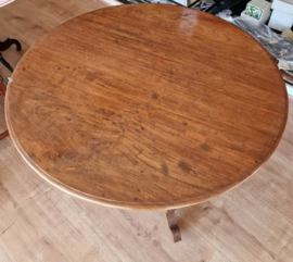 Tafel WIllem III H76cm Ø105cm Circa 1880 Teakhout