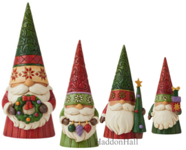 Gnomes Christmas - Set van 4 -  H18cm - Jim Shore retired *