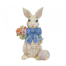 Bunny With Bow & Flowers H10cm Jim Shore 6010277 retired * uitverkocht