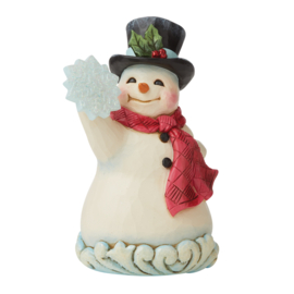 Winter Wonder Snowman Holding Snowflake H14,5cm Jim Shore 6009486 *