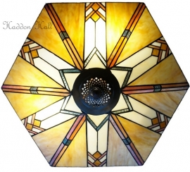 5423 80 * Plafonniere Tiffany Ø58cm Durban, Art deco motief Plafondlamp