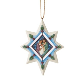 Set van  Jim Shore Rotating Hanging Ormanets - Holy Family & Santa