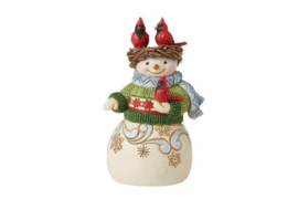 Snowman With Nest Mini Figurine H9cm Jim Shore 6012957 * Retired