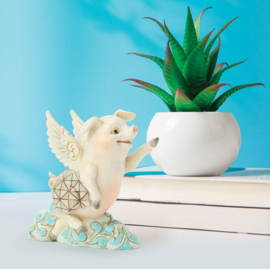 Flying Pig Mini FIgurine Hcm JIm Shore 6017781 , op voorraad.
