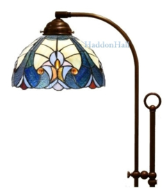 6306 Vloerlamp Half Rond met Tiffany kap Ø25cm Ultramarine