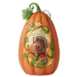 Thanksgiving Pumpkin "Give Thanks" H27cm Jim Shore 6006693 retired