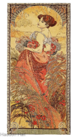 Alphonse Mucha Wandkleed gobelin geweven 150 x 68 cm Zomer