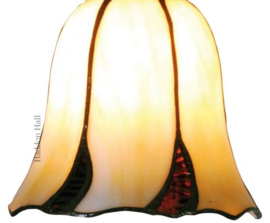 5136 8130 * Hanglamp Textielsnoer zwart met Tiffany kap Ø16cm Desert Wave