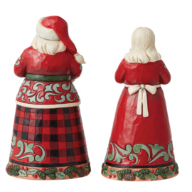 Highland Glen Santa & Mrs Santa - Set van 2 Jim Shore beelden 6012865