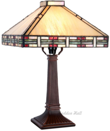 5839 Tafellamp Tiffany H39cm 25x25cm Rietveld