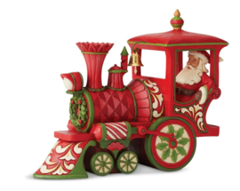 Santa in Christmas Train Engine H15cm Jim Shore 6005691 *