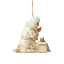 Holiday Lustre Santa with Baby Jesus Ornament H9cm Jim Shore 6009400 * Retired