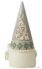 White Woodland Gnome with Lantern H 31cm Jim Shore 6011625 retired *