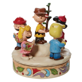 Charlie Brown & Friends Around Tree Rorating H17cm Jim Shore 6008958 , retired.