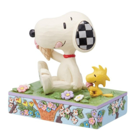 Snoopy & Woodstock Eating Ice H13cm Jim Shore 6014349, op voorraad