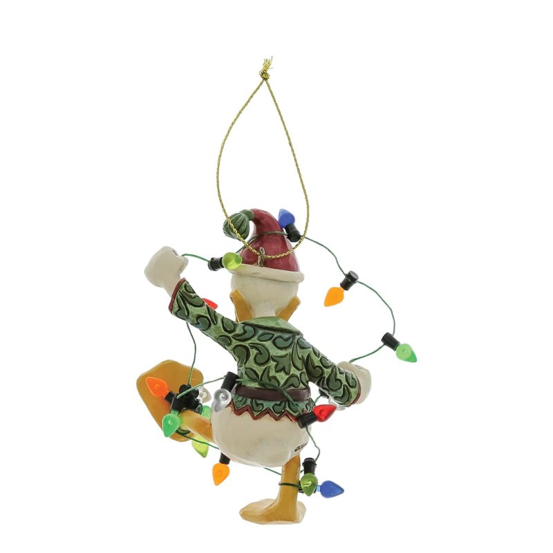 Donald  Duck Wrapped in Lights Ornament H10cm Jim Shore