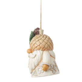 White Woodland Gnome Dated 2024 Ornament * H8cm Jim Shore 6015153