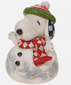 Snoopy Snowman Mini Figurine H8,5cm Jim Shore 6010326 , retired.