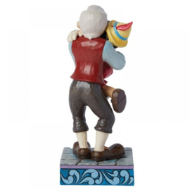 Pinoccio & Gepetto H18cm + Jim Shore Base Color Ø13cm 6015019 , op voorraad