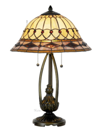 SP16007 * Tafellamp H60cm met Tiffany kap Ø40cm Bedford