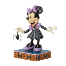 Minnie "Web-Tastic Halloween" H16,5cm Jim Shore 6017939 , op voorraad.