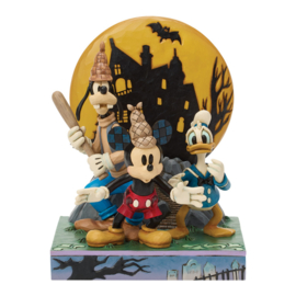 Mickey, Goofy & Donald LED  Diorama "Look Out Ghosts" H21,5 cm Jim Shore 6017941 PREORDER