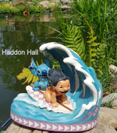 STITCH & LILO Catch the Wave  H 18cm Jim Shore 4055407 Disney Traditions  retired *