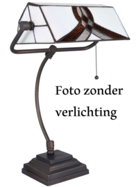 5195 Bureaulamp H51cm met Tiffany kap Astoria Brown laatste exemplaren