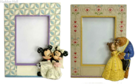 Set van 2 Photoframe Mickey & Minnie - Belle & The Beast H18cm Jim Shore Retired *