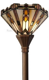 9113 Vloerlamp H175cm met Tiffany kap Ø25cm Durban