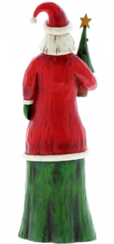 Folklore Tall Santa with Tree   31 cm Jim Shore retired , te koop tijdens de live op 7 dec.