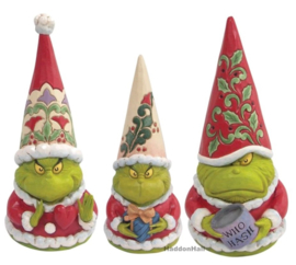 Set van 3 Grinch Gnomes H20cm- Heart - Present - Who Wash - Jim Shore retired *