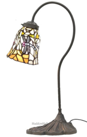 9920 *Bureaulamp H51cm met Tiffany kap Ø11cm Libelle