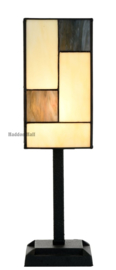 8131 * Tafellamp Tiffany H41cm 12,5x12cm Mondriaan