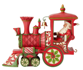 Santa in Christmas Train Engine H15cm Jim Shore 6005691 *